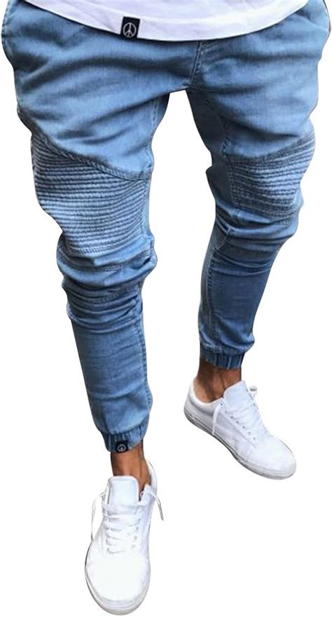 Amazon.it: Jeans Uomo Elastico Caviglia.